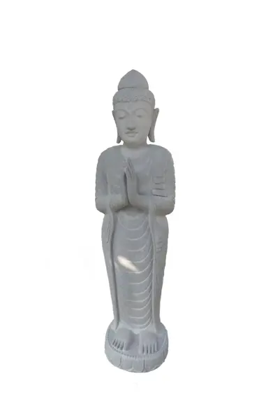 Product image 7 of the product “Standing Buddha made of Riverstone, position Namaskara , H. 150cm. ”